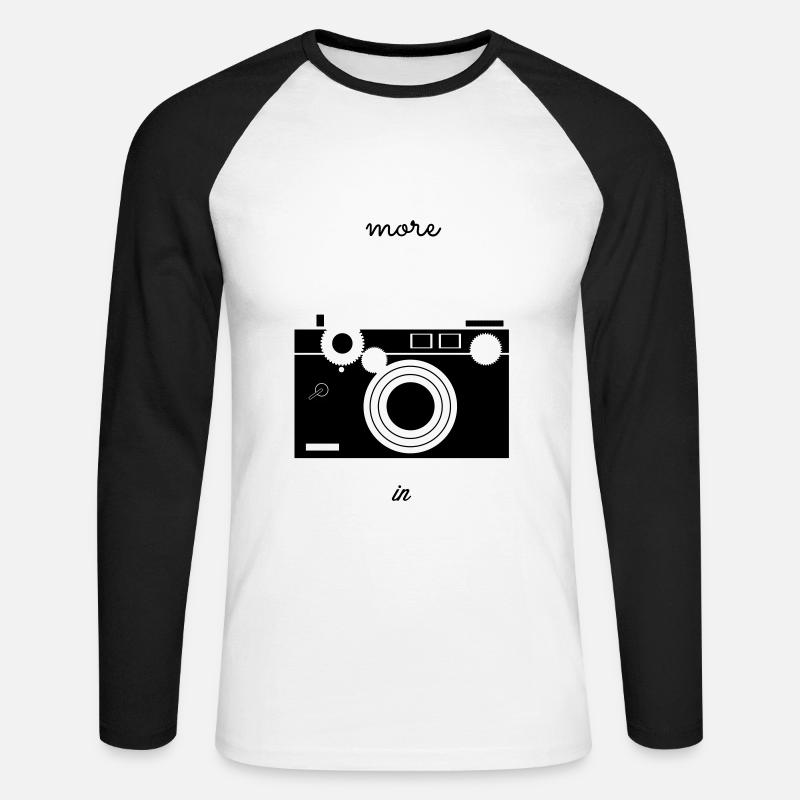 Argus C3 - Unisex Baseballshirt langarm - Weiß/Schwarz