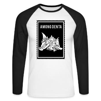 Among Denta- Wayang - Unisex Baseballshirt langarm - Weiß/Schwarz - Vorne - Nik (191cm)