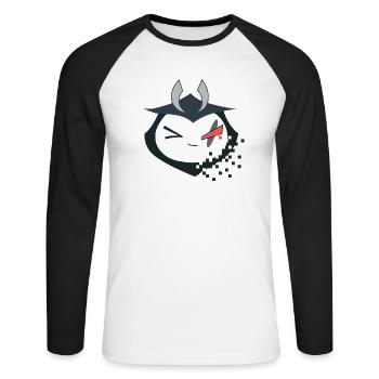 G2 Esports Sami - Unisex Baseballshirt langarm - Weiß/Schwarz - Vorne - Nik (191cm)