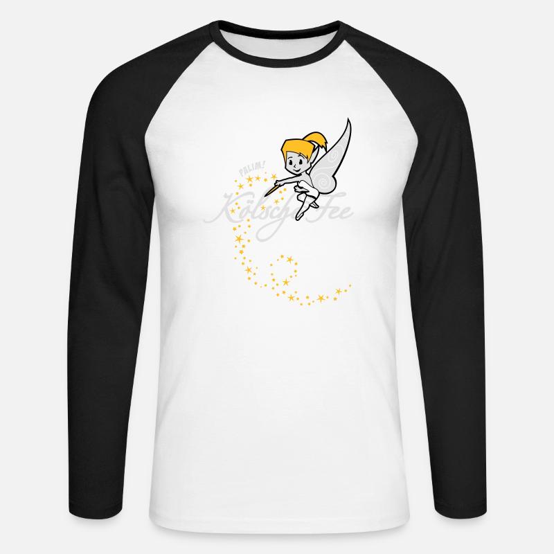 Kölsche Fee - Unisex Long Sleeve Baseball T-Shirt - white/black