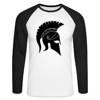 spartaner_001 - T-shirt baseball manches longues Homme - blanc/noir - Devant - Nik (191cm)