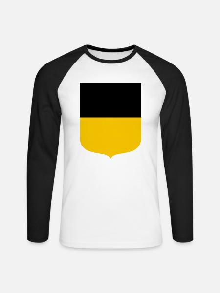 Bade-Wurtemberg - T-shirt baseball manches longues Homme - blanc/noir
