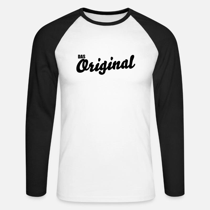 Das Original - Unisex Baseballshirt langarm - Weiß/Schwarz