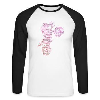 Dirt Bike Dirt Bike Dirt Biker Women's Motocross - Unisex Long Sleeve Baseball T-Shirt - white/black - Front - Nik (191cm)