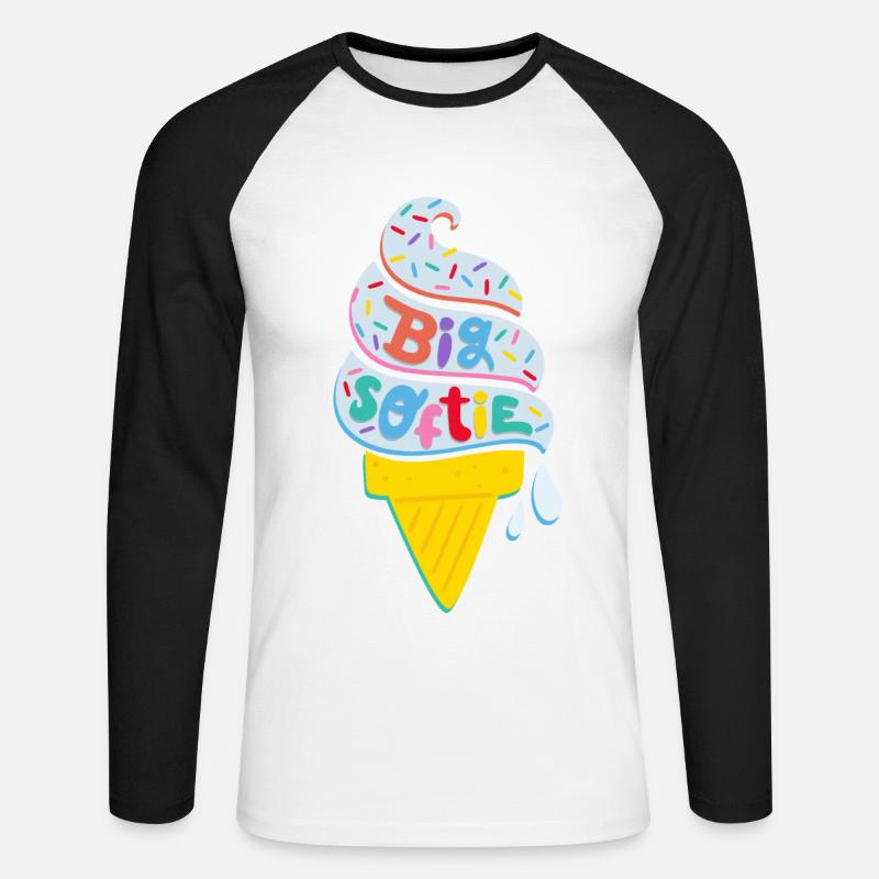 Play-Doh Knete Big Softie Softeis-Design - Unisex Baseballshirt langarm - Weiß/Schwarz