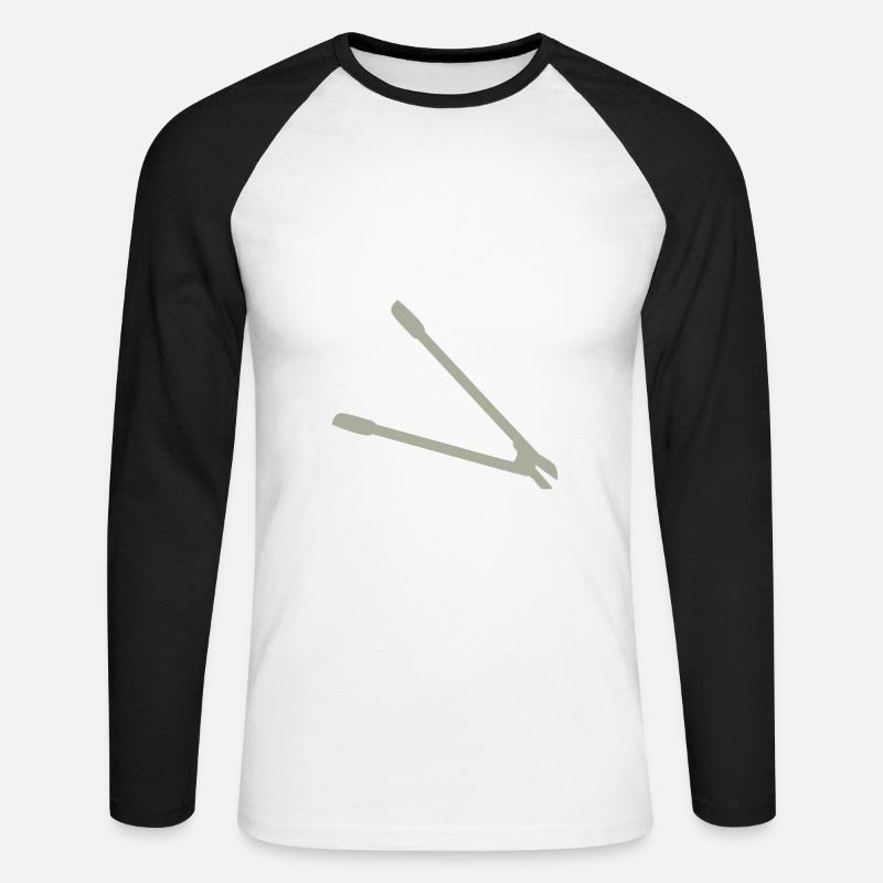 Gartenschere Geschenkidee - Unisex Baseballshirt langarm - Weiß/Schwarz
