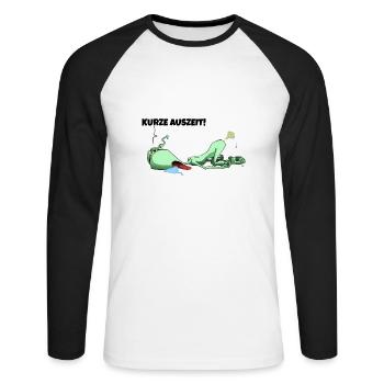 Alien time out - Unisex Long Sleeve Baseball T-Shirt - white/black - Front - Nik (191cm)