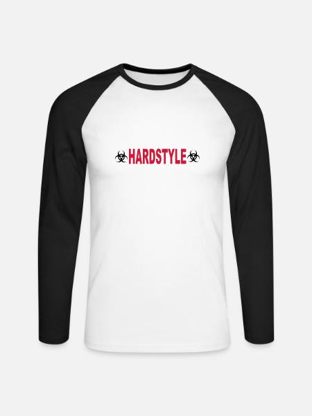 Hardstyle - Unisex Baseballshirt langarm - Weiß/Schwarz