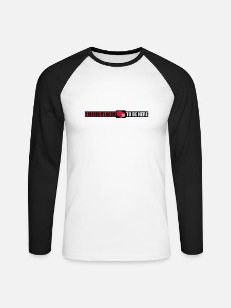 I closed my book - Unisex Baseballshirt langarm - Weiß/Schwarz