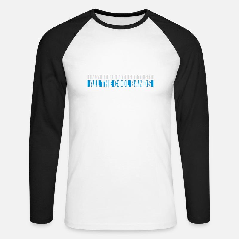 I may be old - Unisex Baseballshirt langarm - Weiß/Schwarz
