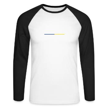 stand with ukraine Zelensky Shirt peace Zelenskyi - Unisex Long Sleeve Baseball T-Shirt - white/black - Front - Nik (191cm)