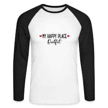Einzug Wohnung Neues Zuhause Einweihungsfeier - Unisex Baseballshirt langarm - Weiß/Schwarz - Vorne - Nik (191cm)