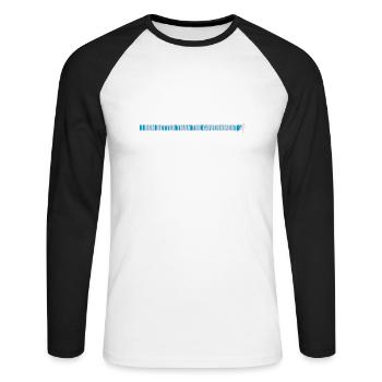 run better than government - Unisex Baseballshirt langarm - Weiß/Schwarz - Vorne - Nik (191cm)