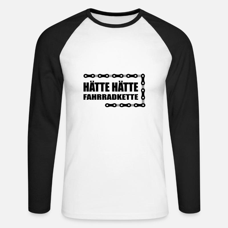 Hätte Hätte - Unisex Baseballshirt langarm - Weiß/Schwarz