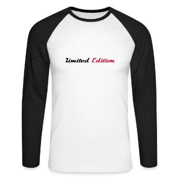 LIMITED EDITION - T-shirt baseball manches longues Homme - blanc/noir - Devant - Nik (191cm)