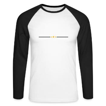 Star line - Unisex Long Sleeve Baseball T-Shirt - white/black - Front - Nik (191cm)