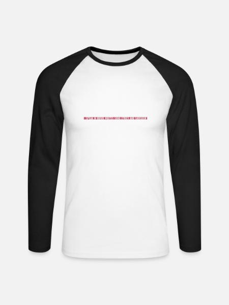 speak lyrics and sarcasm - Unisex Long Sleeve Baseball T-Shirt - white/black