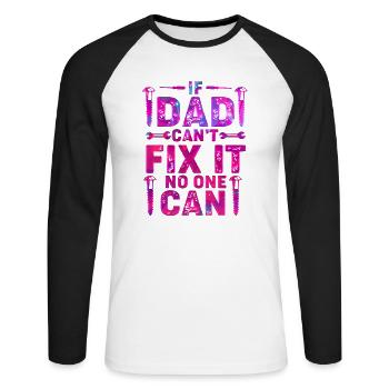 Opa, Oma, Opa, Oma, Papa, Mama, - Unisex Baseballshirt langarm - Weiß/Schwarz - Vorne - Nik (191cm)