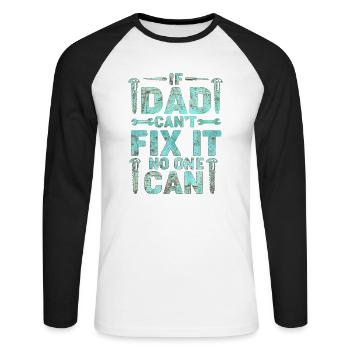 Opa, Oma, Opa, Oma, Papa, Mama, - Unisex Baseballshirt langarm - Weiß/Schwarz - Vorne - Nik (191cm)