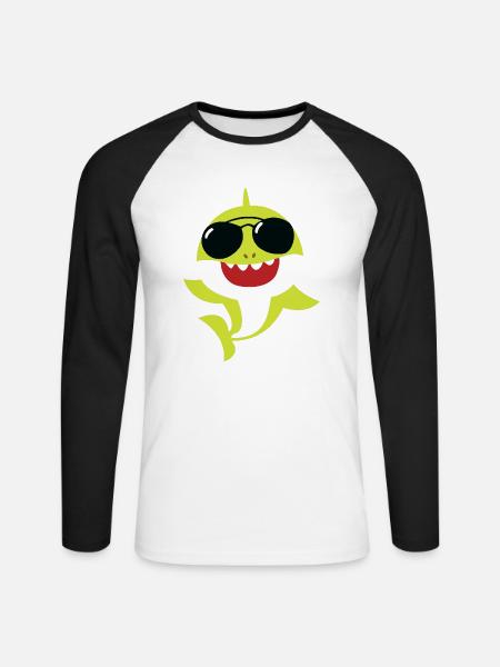 Design ohne Titel 4 - Unisex Baseballshirt langarm - Weiß/Schwarz
