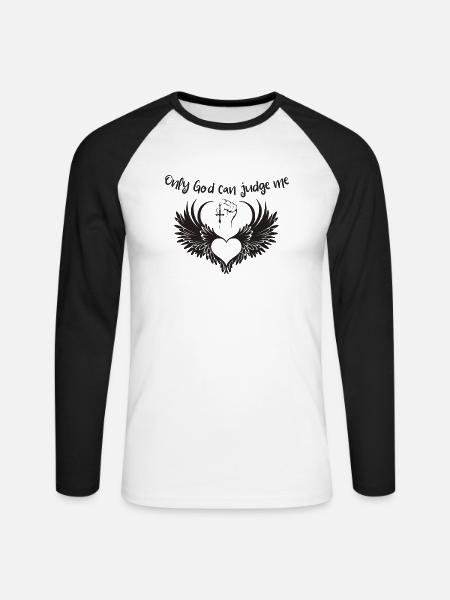 Good can judge me - Unisex Baseballshirt langarm - Weiß/Schwarz