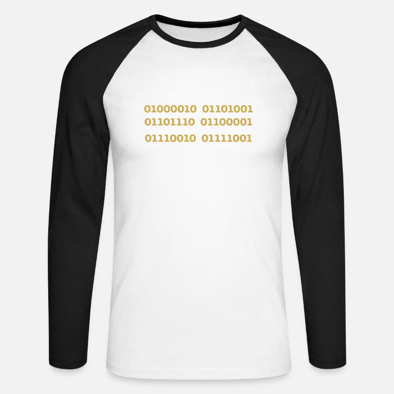 Software engineer code - Unisex Long Sleeve Baseball T-Shirt - white/black