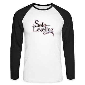 solo leveling products - T-shirt baseball manches longues Homme - blanc/noir - Devant - Nik (191cm)