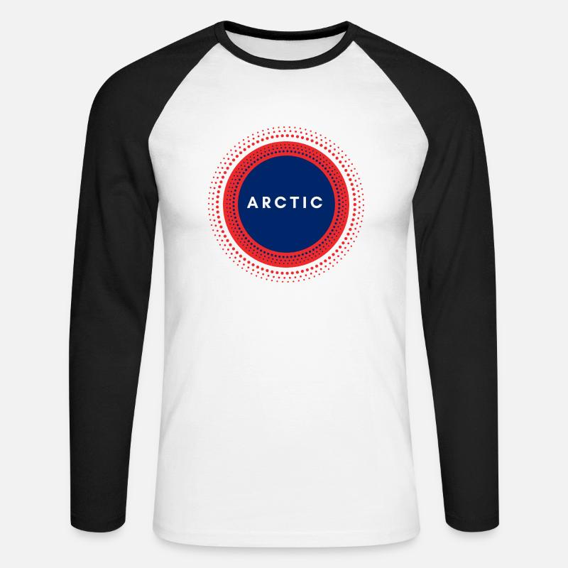 artico - Maglia da baseball a manica lunga da uomo - bianco/nero