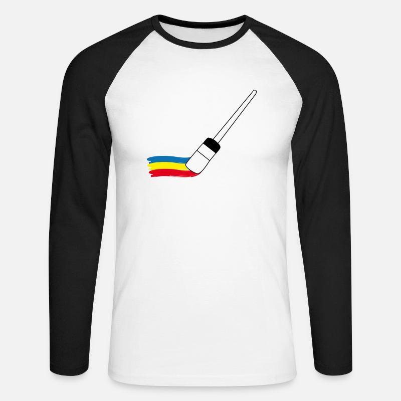 Painter | Painter | Painter painter - Unisex Long Sleeve Baseball T-Shirt - white/black