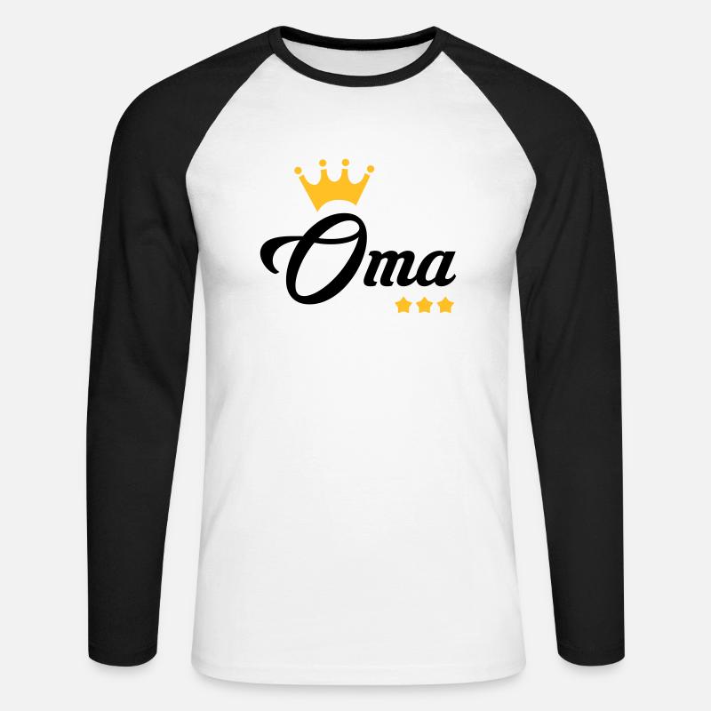 Großmütter / Oma / Mami / Großmutter / Mamy - Unisex Baseballshirt langarm - Weiß/Schwarz