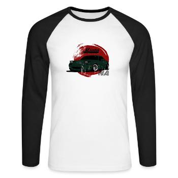 MIATA MX5 VINTAGE NA MK1 - T-shirt baseball manches longues Homme - blanc/noir - Devant - Nik (191cm)