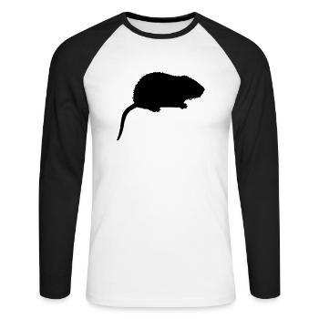 nutria_n1 - Unisex Long Sleeve Baseball T-Shirt - white/black - Front - Nik (191cm)