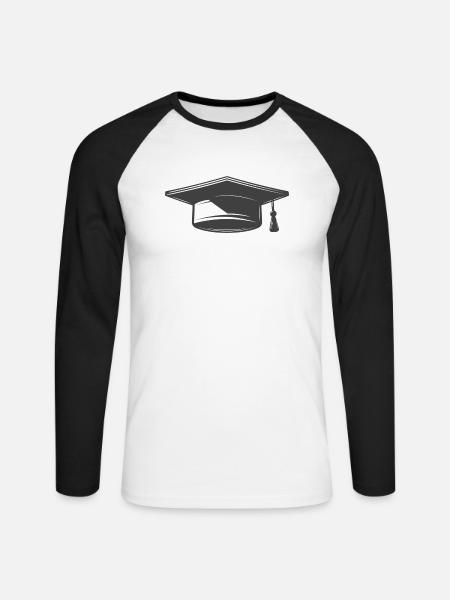 high school graduation - Unisex Long Sleeve Baseball T-Shirt - white/black