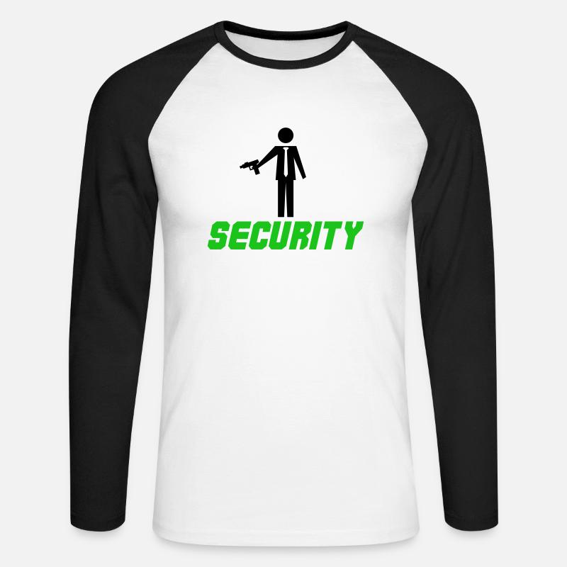 security design - Unisex Baseballshirt langarm - Weiß/Schwarz