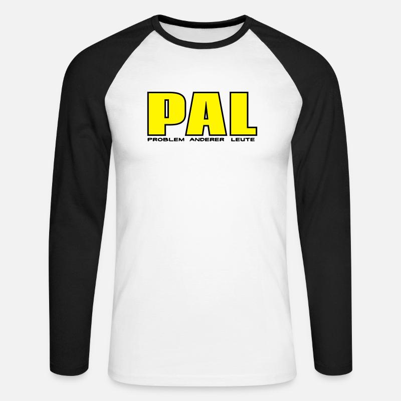 PAL - Problem anderer Leute - Unisex Baseballshirt langarm - Weiß/Schwarz