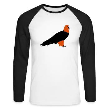 Bearded NEW - Unisex Long Sleeve Baseball T-Shirt - white/black - Front - Nik (191cm)