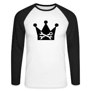 Screw wrench - Unisex Long Sleeve Baseball T-Shirt - white/black - Front - Nik (191cm)