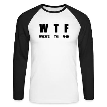 Cool énonciation drôle - T-shirt baseball manches longues Homme - blanc/noir - Devant - Nik (191cm)