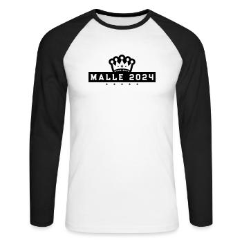 Malle 2024 Krone Vacances - T-shirt baseball manches longues Homme - blanc/noir - Devant - Nik (191cm)