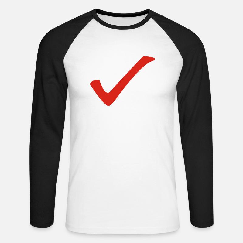 Controllare - Gancio - Maglia da baseball a manica lunga da uomo - bianco/nero