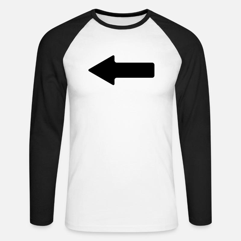 pfeil - Unisex Baseballshirt langarm - Weiß/Schwarz