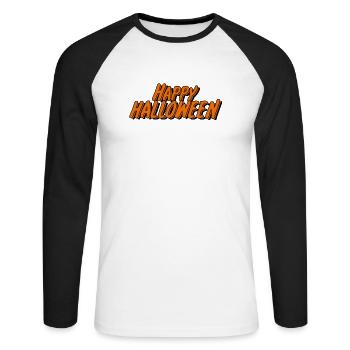 Halloween - Trick & Treat - Costume - T-shirt baseball manches longues Homme - blanc/noir - Devant - Nik (191cm)