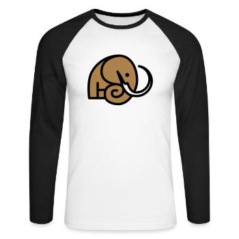 Mammut Logo Signet - T-shirt baseball manches longues Homme - blanc/noir - Devant - Nik (191cm)