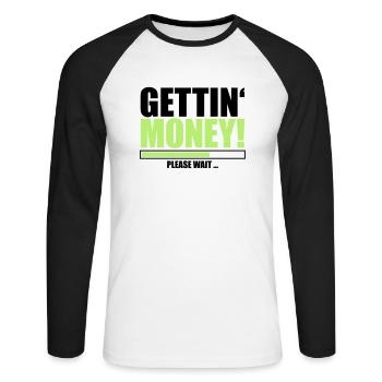 chargement s'il vous plaît loin chargement barre de chargement buendel geldsc - T-shirt baseball manches longues Homme - blanc/noir - Devant - Nik (191cm)