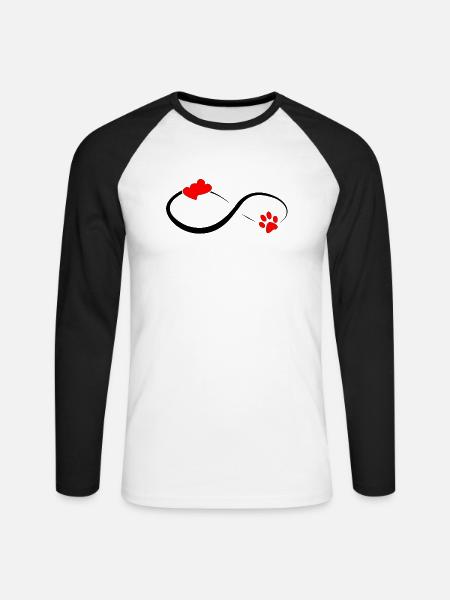 Love forever - Unisex Long Sleeve Baseball T-Shirt - white/black