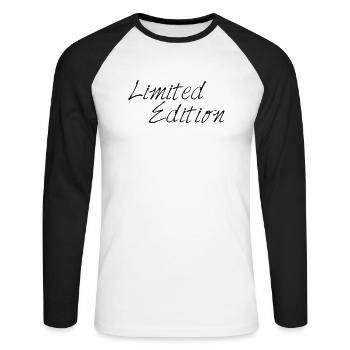 Limited Edition - T-shirt baseball manches longues Homme - blanc/noir - Devant - Nik (191cm)
