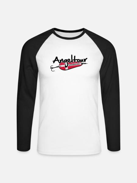 angeltour_daenemark_3c - Unisex Baseballshirt langarm - Weiß/Schwarz