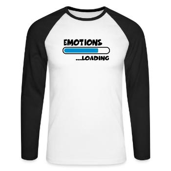 Emotions loading - T-shirt baseball manches longues Homme - blanc/noir - Devant - Nik (191cm)