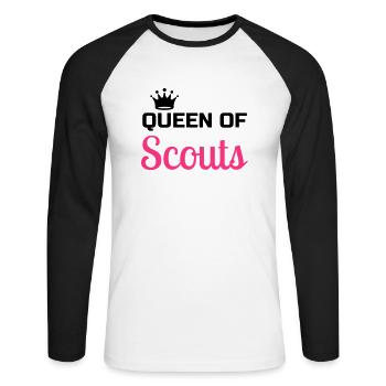 Scout Scouting Pfadfinder Pfadfinderin Scoutisme - Unisex Long Sleeve Baseball T-Shirt - white/black - Front - Nik (191cm)