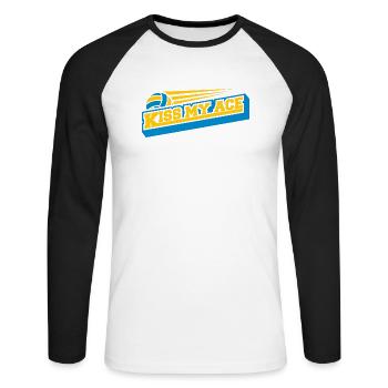 Volleyball Beach Volleyball - Unisex Long Sleeve Baseball T-Shirt - white/black - Front - Nik (191cm)